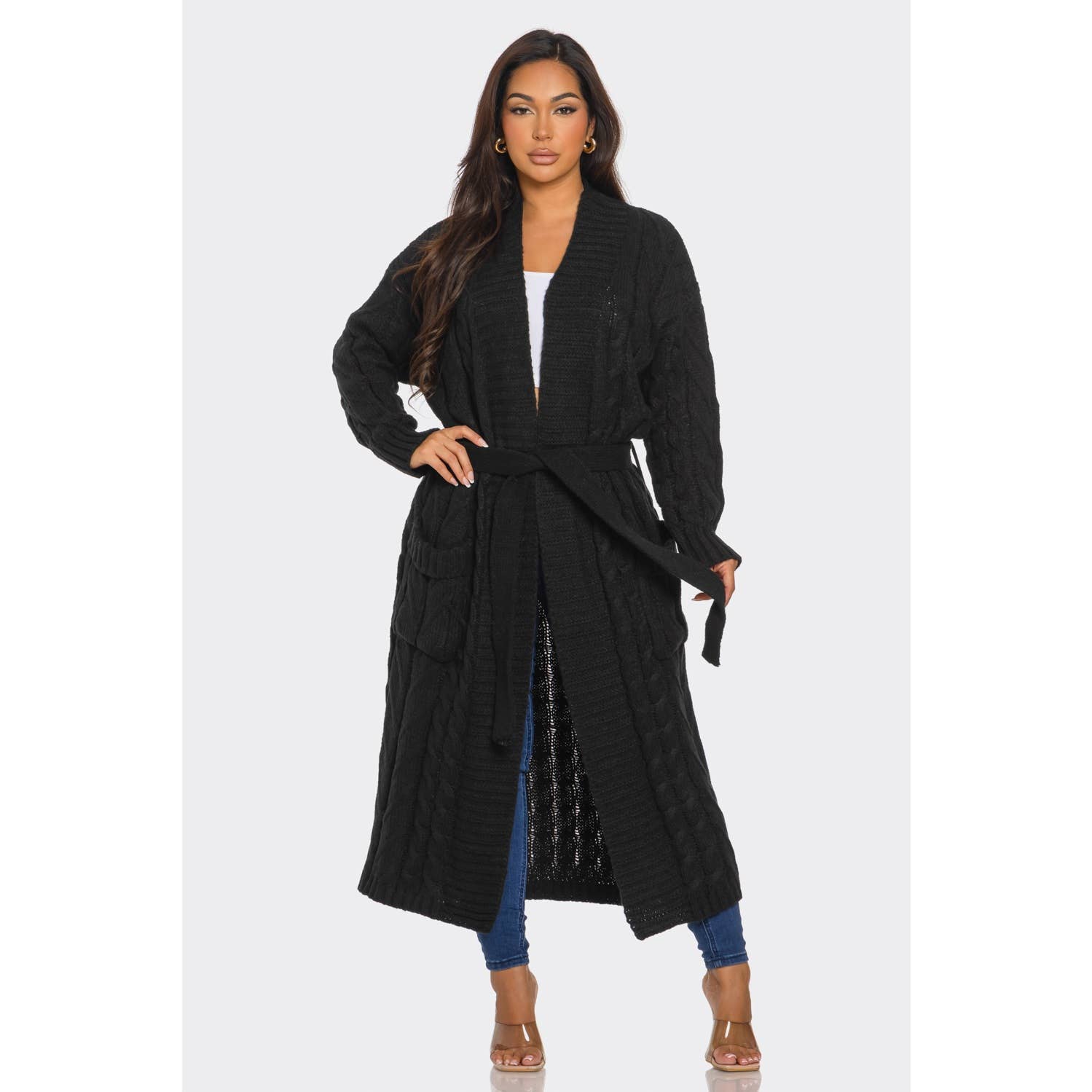 Sweet Knitted Cardigan Black