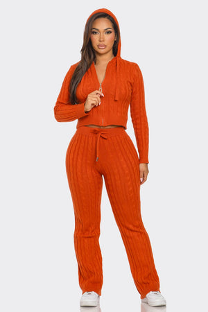 Warm Up Two Piece Set - Rust