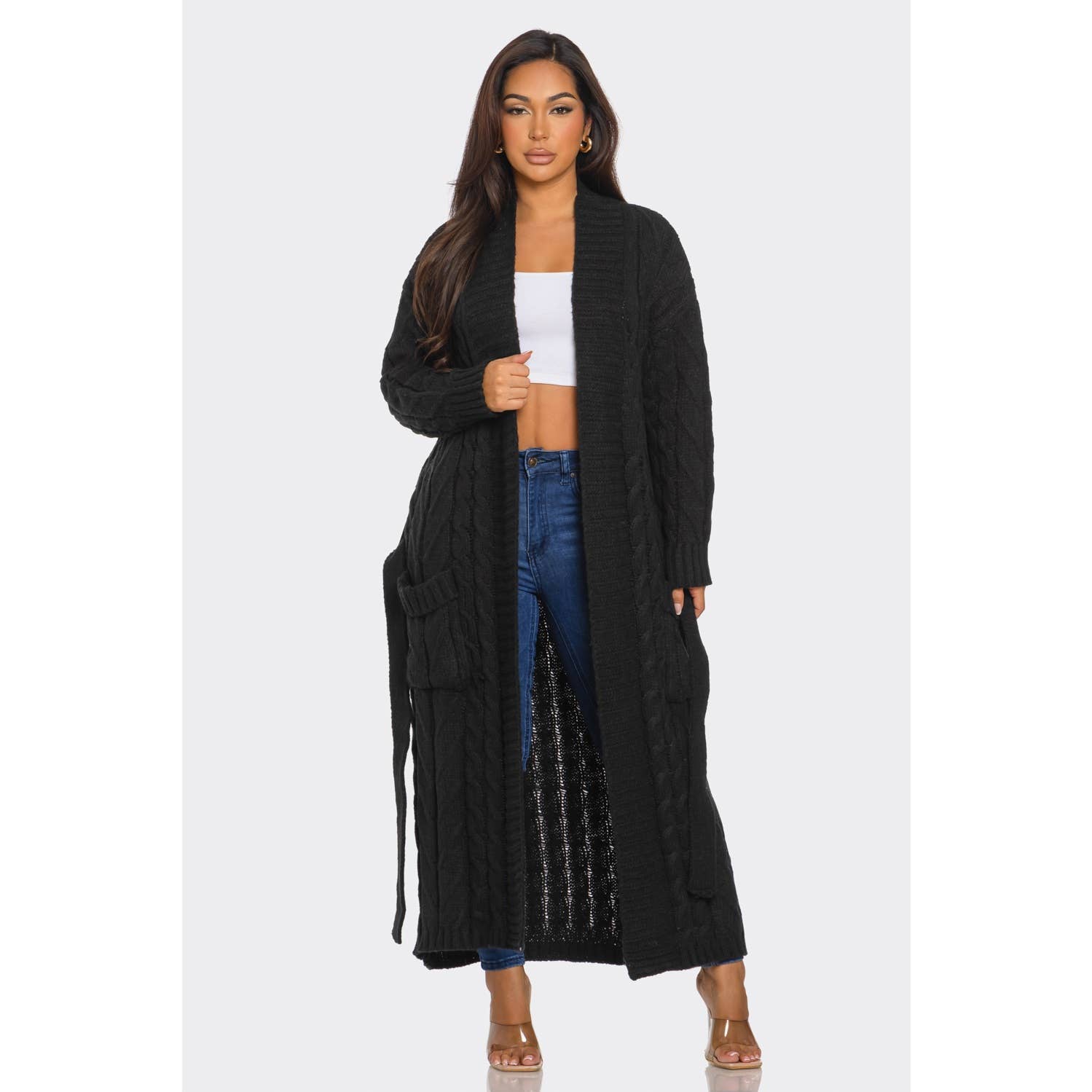 Sweet Knitted Cardigan Black