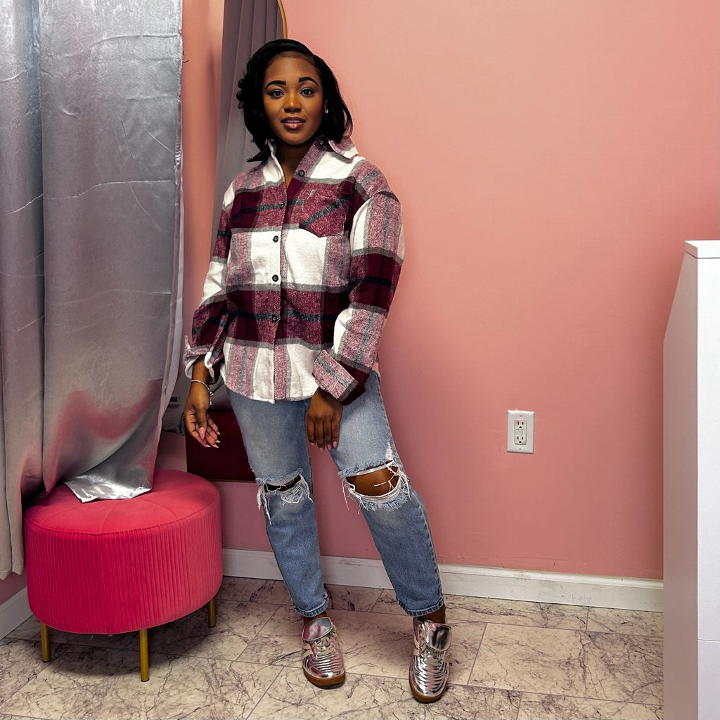 Falling For You Flannel Petite