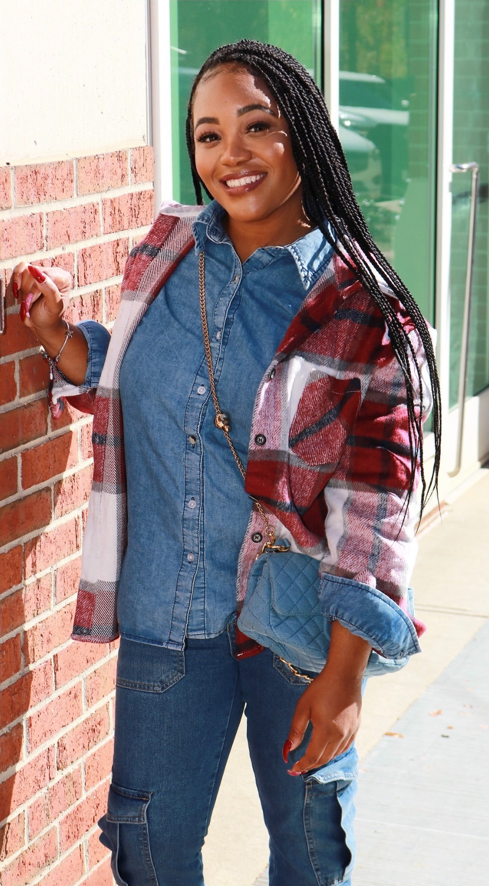 Falling For You Flannel Petite