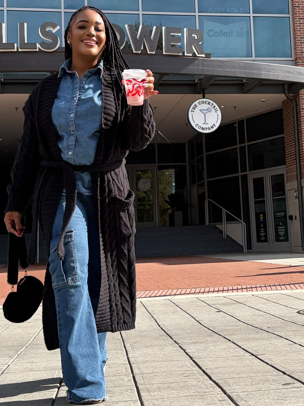 Sweet Knitted Cardigan Black